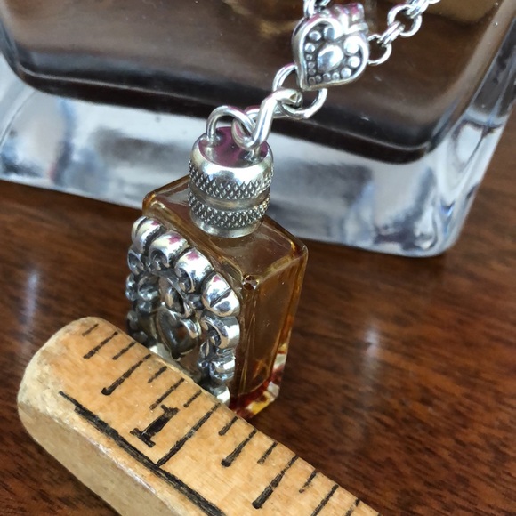 Rare Vintage Brighton heart Perfume Poison Bottle Necklace - Picture 13 of 16